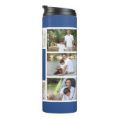最高のパパEver Photo Collage青と白 タンブラー (回転右)