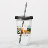 最高のパパEver Photo Collage アクリルタンブラー (裏面)