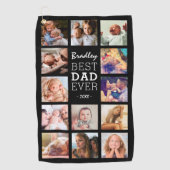 最高のパパEver Photo Collage ゴルフタオル (正面)