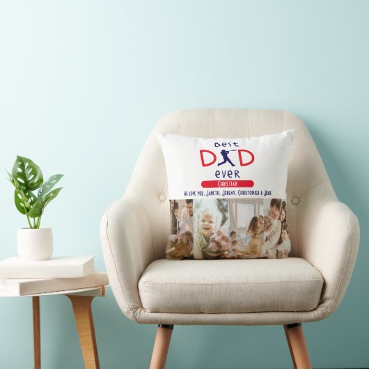 最高のパパEver Photo Collage モダン Fanthers Day クッション (椅子)
