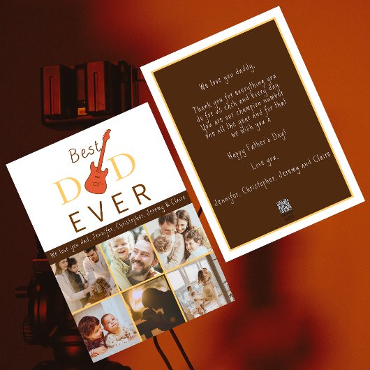 最高のパパEver Photo Collage モダン Fanthers Day シーズンカード