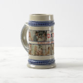 最高のパパEver Photo Collage モダン Fanthers Day ビールジョッキ (正面左)