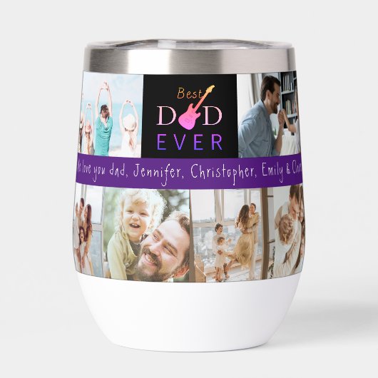 最高のパパEver Photo Collage モダン Father's Day (背面)