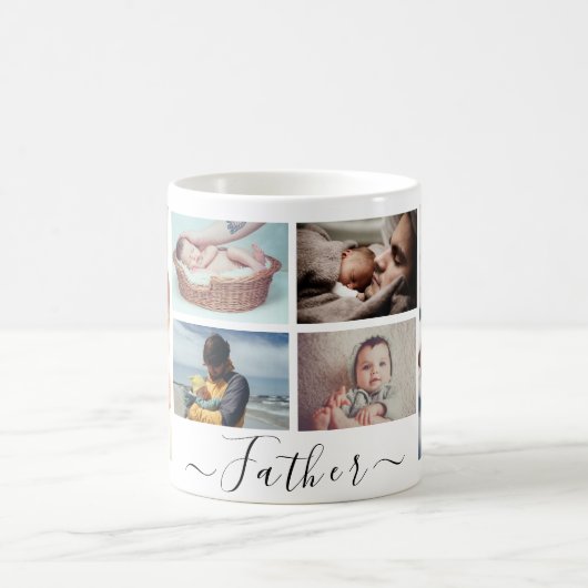 最高のパパEver Photo Collage Coffee Mag コーヒーマグカップ (中央)