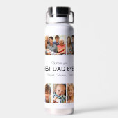 最高のパパEver Photo Collage Fanthers Day ウォーターボトル (背面)