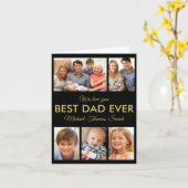最高のパパEver Photo Collage Fanthers Day カード (黄色い花)
