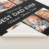 最高のパパEver Photo Collage Fanthers Day シェルパブランケット (3/4)