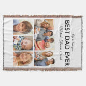 最高のパパEver Photo Collage Fanthers Day スローブランケット (正面)