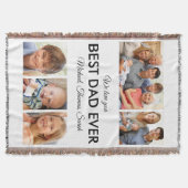 最高のパパEver Photo Collage Fanthers Day スローブランケット (正面)