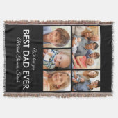 最高のパパEver Photo Collage Fanthers Day スローブランケット (正面)