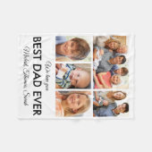 最高のパパEver Photo Collage Fanthers Day フリースブランケット (正面(横))