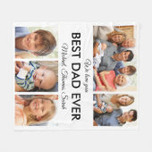 最高のパパEver Photo Collage Fanthers Day フリースブランケット (正面(横))