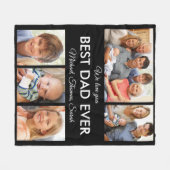 最高のパパEver Photo Collage Fanthers Day フリースブランケット (正面(横))