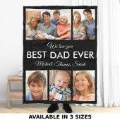 最高のパパEver Photo Collage Fanthers Day フリースブランケット