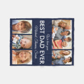 最高のパパEver Photo Collage Fanthers Day フリースブランケット (正面(横))