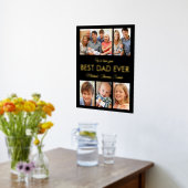 最高のパパEver Photo Collage Fanthers Day 箔ポスター (レイダウン (キッチン))