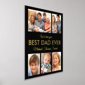 最高のパパEver Photo Collage Fanthers Day 箔ポスター (レイダウン)
