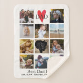 最高のパパEver Photo Collage Father's Day誕生日 シェルパブランケット (正面)