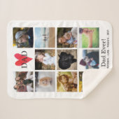 最高のパパEver Photo Collage Father's Day誕生日 シェルパブランケット (正面(横))