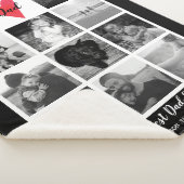 最高のパパEver Photo Collage Father's Day誕生日 シェルパブランケット (3/4)