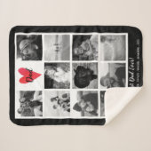 最高のパパEver Photo Collage Father's Day誕生日 シェルパブランケット (正面(横))