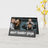 最高のパパEver Photo Collage Father's Day カード (黄色い花)