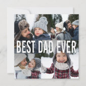 最高のパパEver Photo Collage Father's Day シーズンカード (正面)