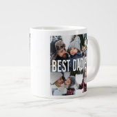 最高のパパEver Photo Collage Father's Day ジャンボコーヒーマグカップ (正面右)