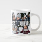 最高のパパEver Photo Collage Father's Day ジャンボコーヒーマグカップ (右)