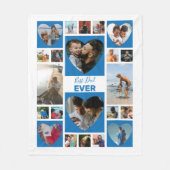 最高のパパEver Photo Collage Father's Day フリースブランケット (正面)