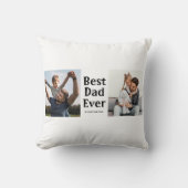 最高のパパEver Photo Collage Father's day Gift クッション (正面)