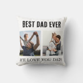 最高のパパEver Photo Collage Father's day Gift クッション (正面)