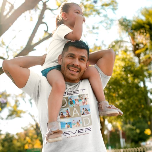 最高のパパEver Photo Collage Father's Day Tシャツ