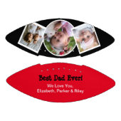 最高のパパEver Photo Collage Red Black Football アメリカンフットボール (パネル)