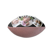 最高のパパEver Photo Collage Red Black Football アメリカンフットボール (回転90)