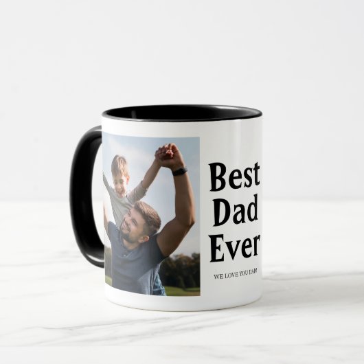 最高のパパEver Photo Father's day Gift マグカップ (正面左)