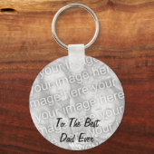 最高のパパEVER PHOTO KEYCHAINテンプレート キーホルダー (正面)