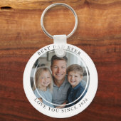 最高のパパEver Photo magnet キーホルダー (裏面)