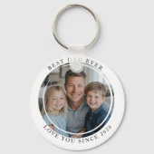 最高のパパEver Photo magnet キーホルダー (裏面)