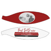 最高のパパEver Red モダン Father's Day写真 バスケットボール (パネル)