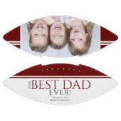 最高のパパEver Red モダン Father's Day家族写真 アメリカンフットボール (パネル)