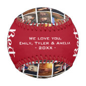 最高のパパEver Red 6 Photo Collage 野球ボール (裏面)