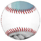 最高のパパEver Ribbon Father's Day Photo Collage ソフトボール (裏面)