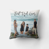 最高のパパEver Script 2x写真 クッション (裏面)