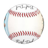 最高のパパEver Script 2x写真 野球ボール (裏面)