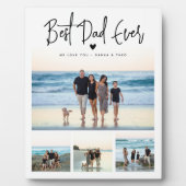 最高のパパEver Script 4xフォトコラージュ フォトプラーク (正面)