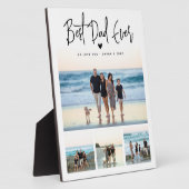 最高のパパEver Script 4xフォトコラージュ フォトプラーク (側面)