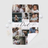 最高のパパEver Script Father's Dayフォトコラージュ ゴルフタオル (インサイチュ)