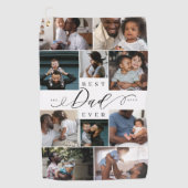 最高のパパEver Script Father's Dayフォトコラージュ ゴルフタオル (正面)