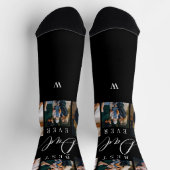 最高のパパEver Script Father's Dayフォトコラージュ ソックス (上部)